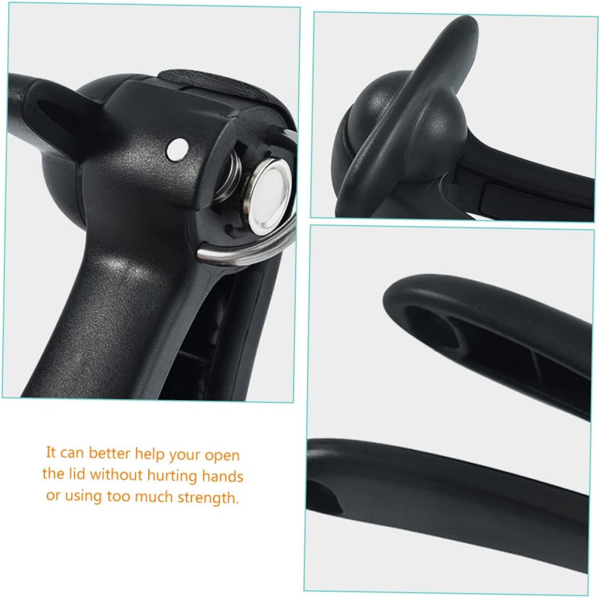 Manual Can Opener Tool Jar Lid Remover Household Kitchen Gadget Space-saving Design Efficient Can Opening