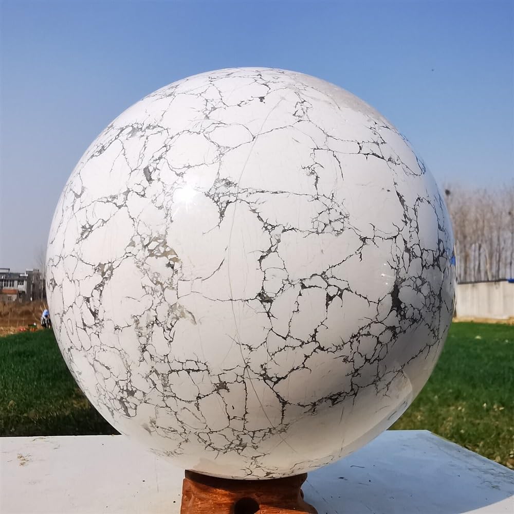 SHFTQXSLAT Decorative Ornaments White Sphere Quartz Crystal Ball (Size : 1500-1600g)