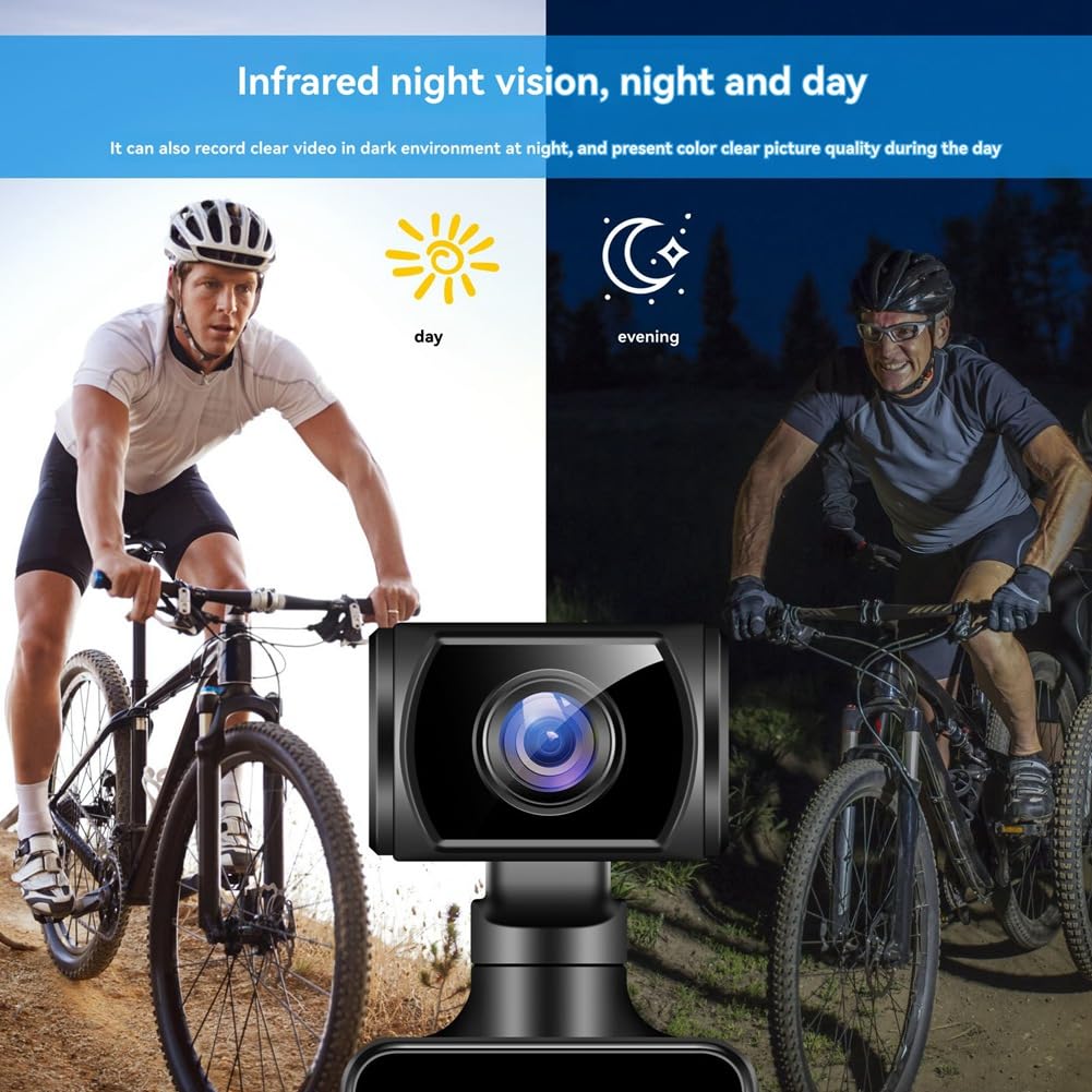 Telecamera Digitale da Tasca 4G Telecamera Indossabile A Corpo Telecamera Registratore per Conducente per Moto con Rotazione A 180 Gradi Telecamera Registratore Portatile per Guidatore 64GB
