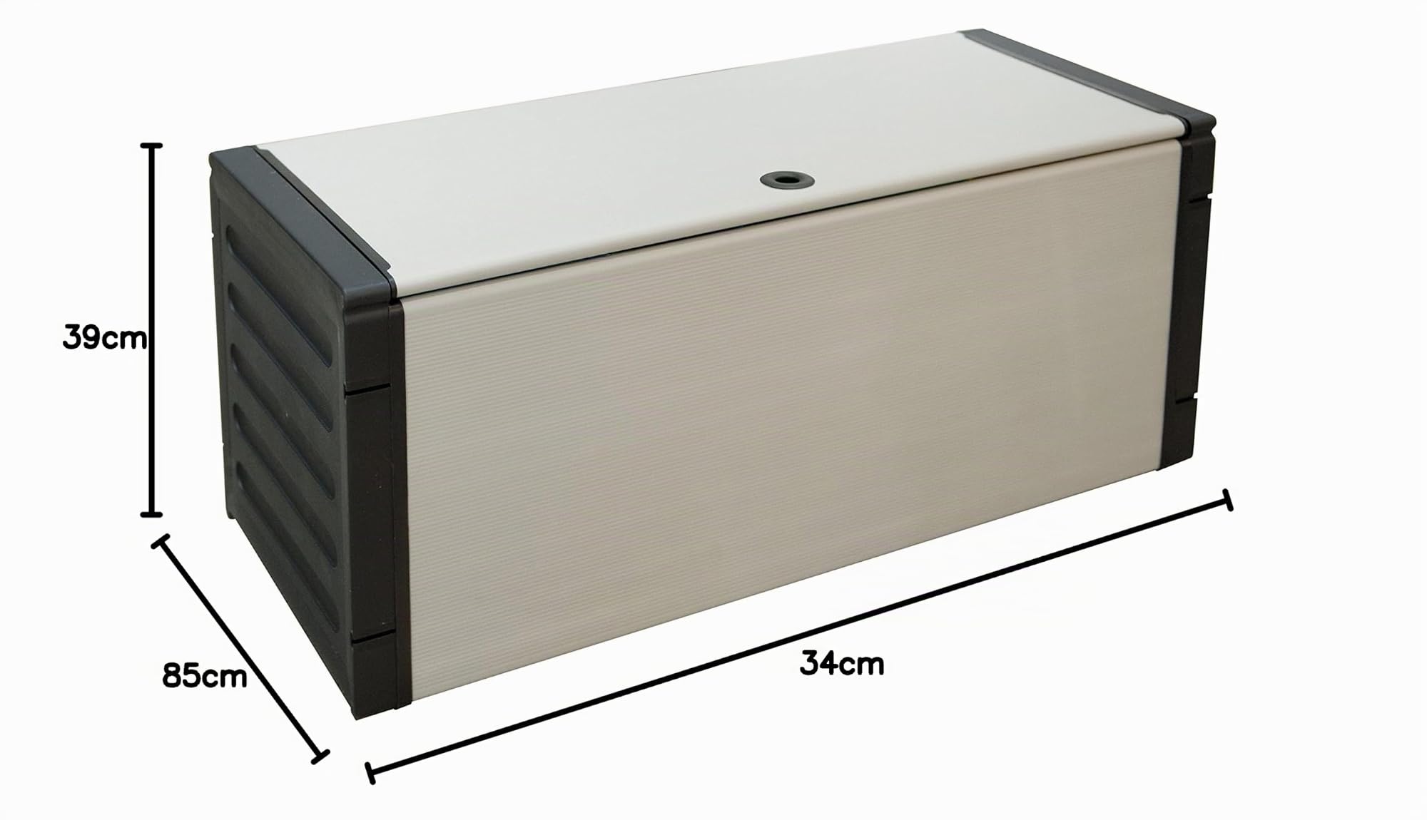 Mongardi 7825C04 Panca per Raccolta Differenziata, Grigio/Nero, 85 x 34 x39 cm