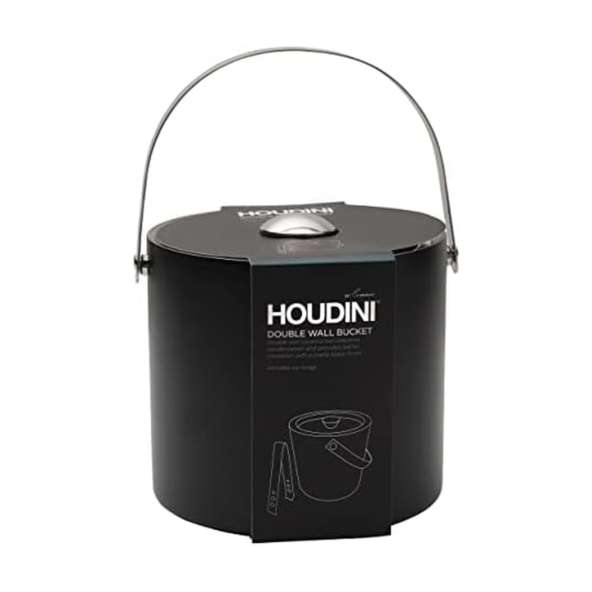 Double Wall Matte Black Stainless Steel Ice Bucket