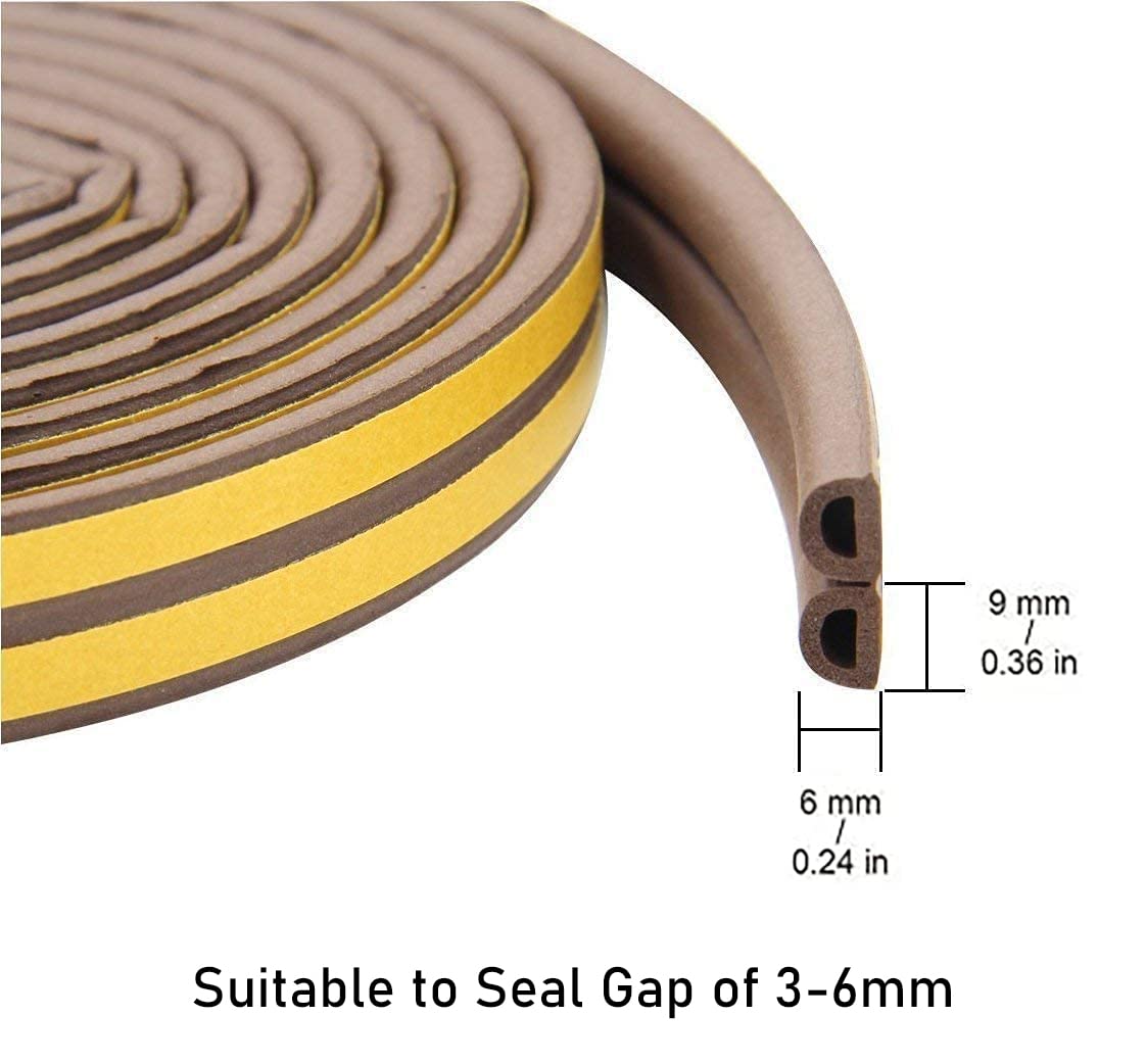 5M Boudin De Porte D'Entrée Pour Les Courants D'Air Blindé,Joint Adhésif, Mousse Isolante Anti-Collision,Coupe-Vent,Insonoris[u1993] - Maison