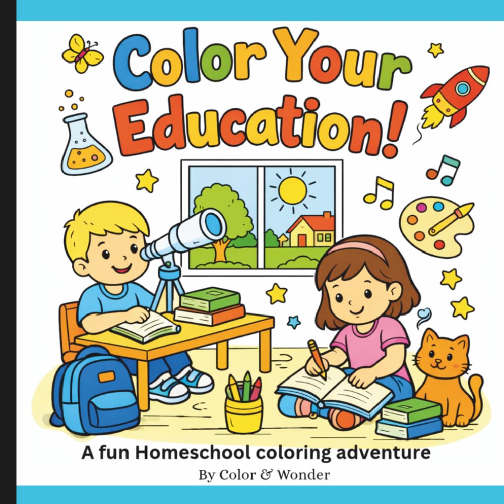 Color Your Education - A fun Homeschool coloring adventure: A Fun Homeschool Coloring Book for Kids | Educational Pages for Learning, Creativity, and Imagination