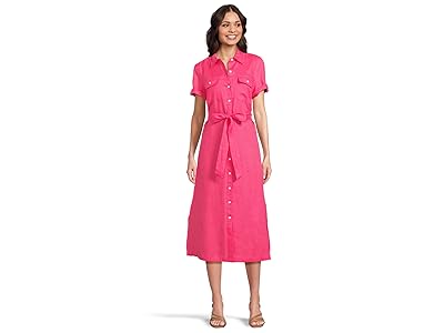 Tommy Bahama Coastalina Short Sleeve Midi Shirtdress Women