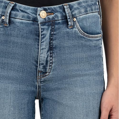 KUT from the Kloth Meg High-Rise Fab Ab Wide Leg Raw Hem4