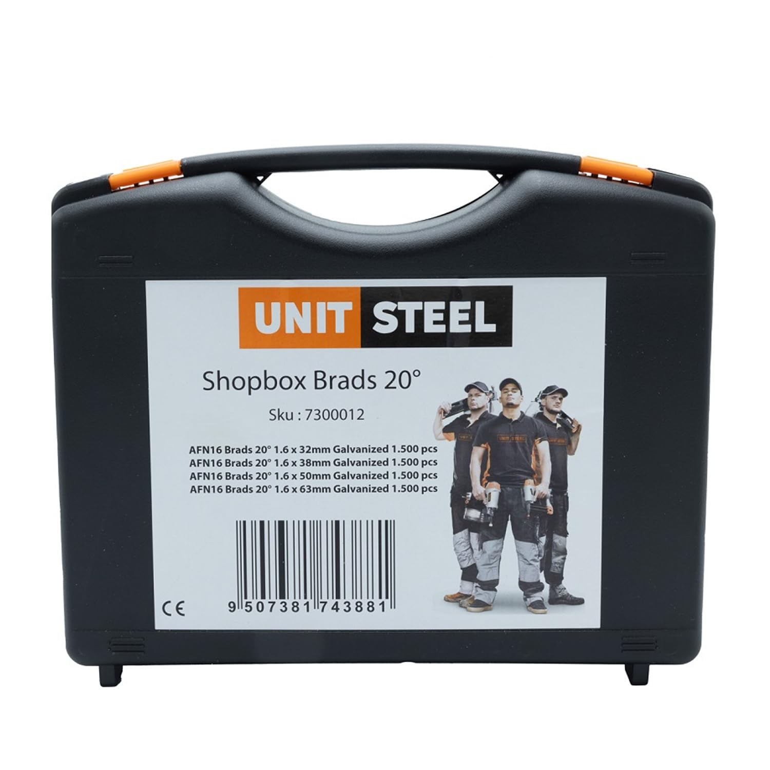 Shopbox - Verschiedene Größen 20° Stauchkopfnägel, 6.000 stück, Verzinkt, 1.6 x 32mm-38mm-50mm-63mm
