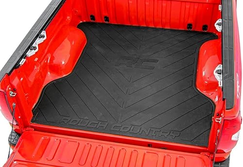 Miniatura 6 de Rough Country Alfombrilla de goma para Ford Ranger 2019-2022, cama de 6 pies, RCM672, color negro