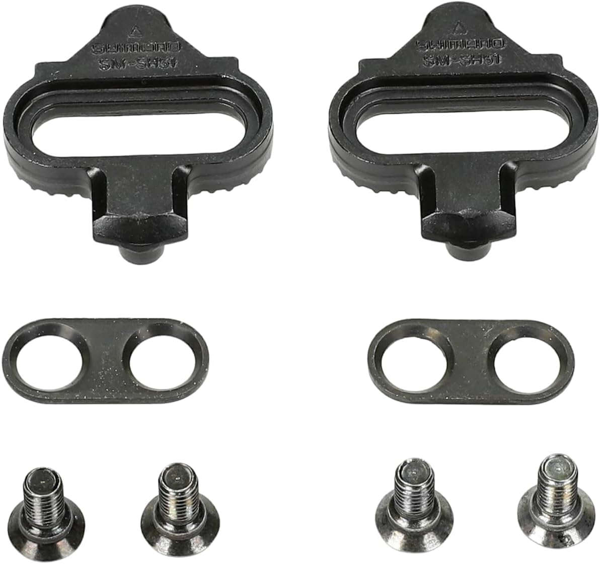 SHIMANO SM-SH51 MTB SPD Pedal Cleats without Cleat Nuts - Single Direction Release - Black