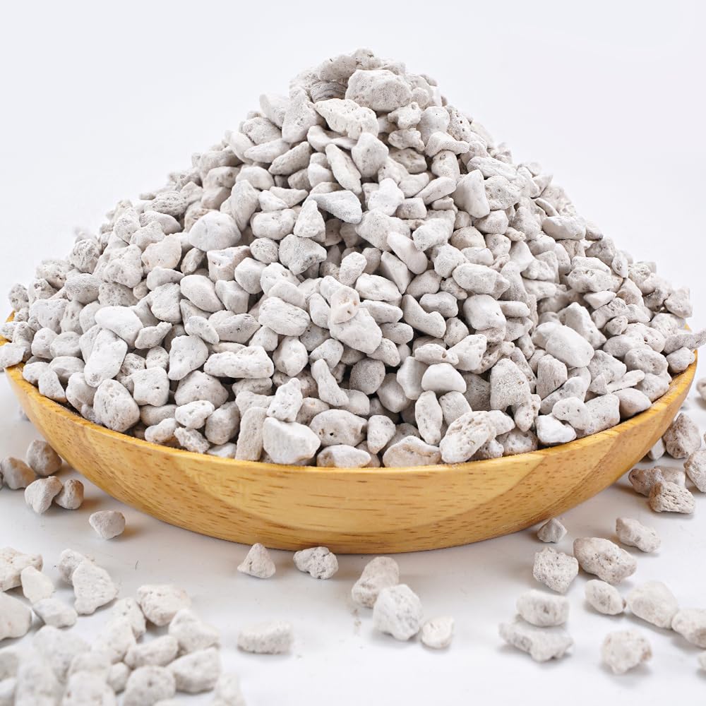 Horticultural Bonsai Pumice Succulent and Cactus Plants Garden Turface Pumice Gravel Rocks Tree Soil Additive Faster Draining Blend, Optimal Drainage, Improves Soil Aeration and Promotes Root 2.2-lbs