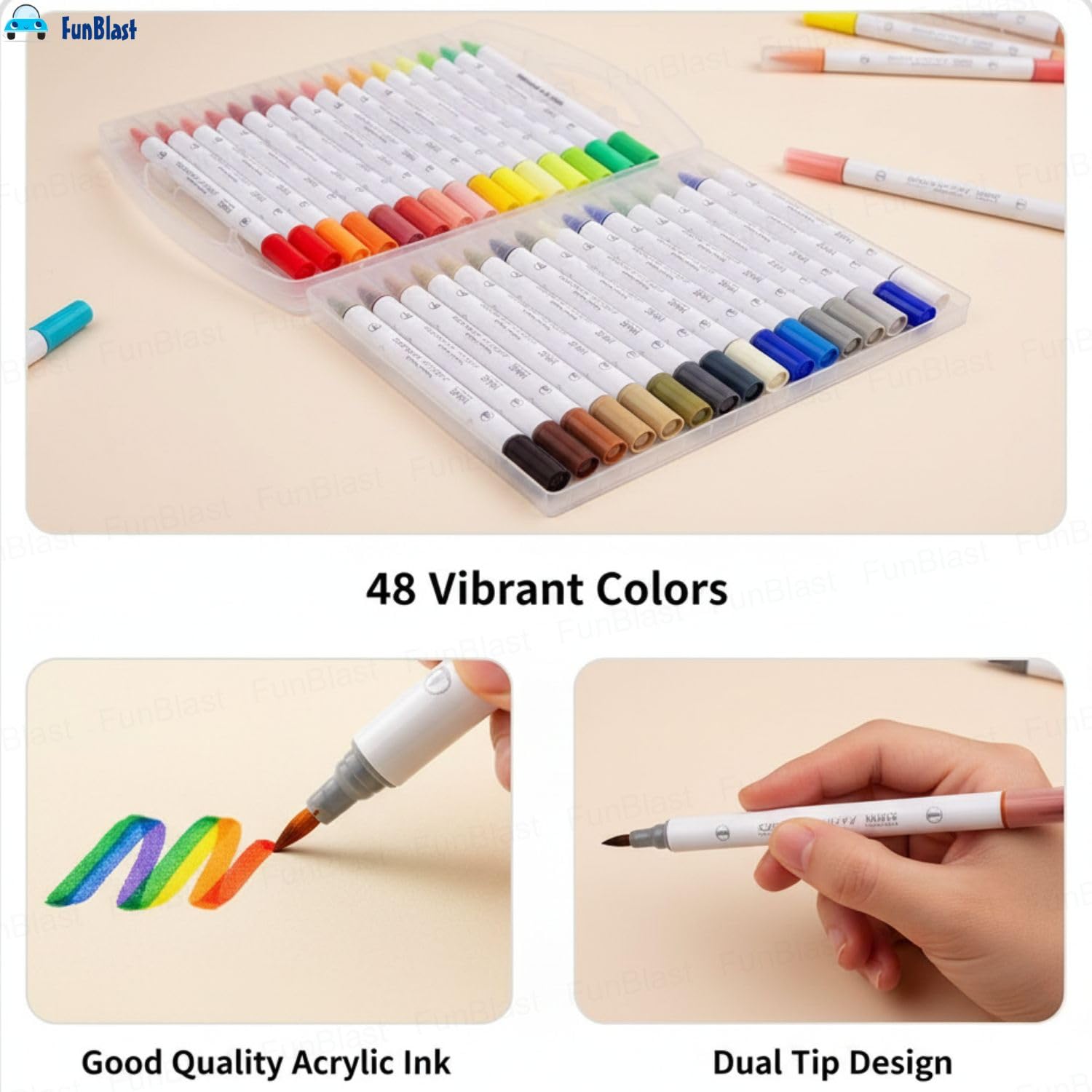 48 Acrylic Markers Set - Rock Painting & Crafts -6