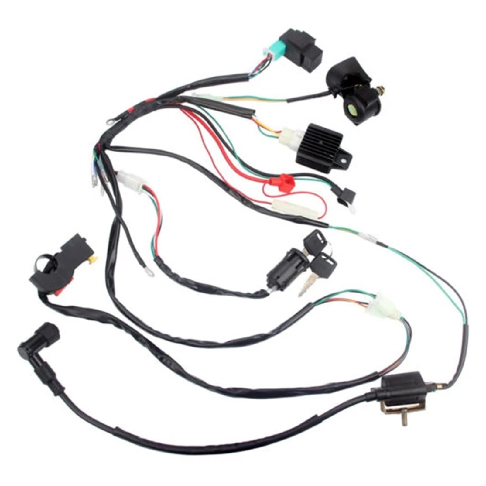 ATV CDI-Zündung Kompletter Kabelbaum CDI-Zündungssatz Für 4-Takt-ATV-QUAD 50 Cc 70 Cc 90 Cc 110 Cc Dirtbike Gokart Motorrad-Zündspulen-Zubehör