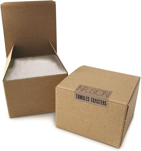 Miniatura 4 de Infusion Posavasos de travertino personalizados con diseño navideño - Juego de 4