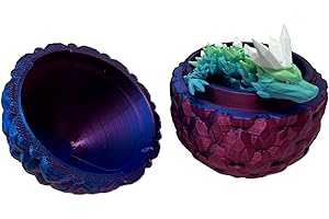 3D Printed Dragon Egg with Articulated Crystal Dragon Desk Toy
