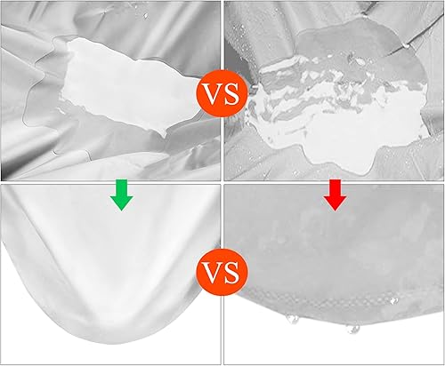 Miniatura 7 de Cubierta protectora de autos Uxcell 190T, cubierta de poliéster, impermeable y transpirable para todo tipo de clima, Plateado blanco