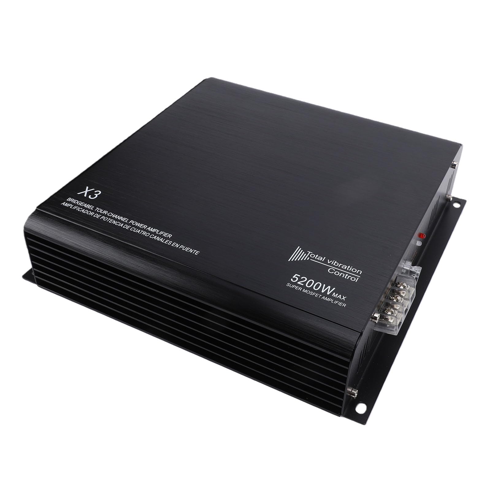 Cryfokt 5200W 2-kanałowy Samochodowy Wzmacniacz Stereofoniczny z możliwością Mostkowania Wzmacniacz Mocy do Motocykli Ciężarówki Łodzie Wysoka wydajność Basów