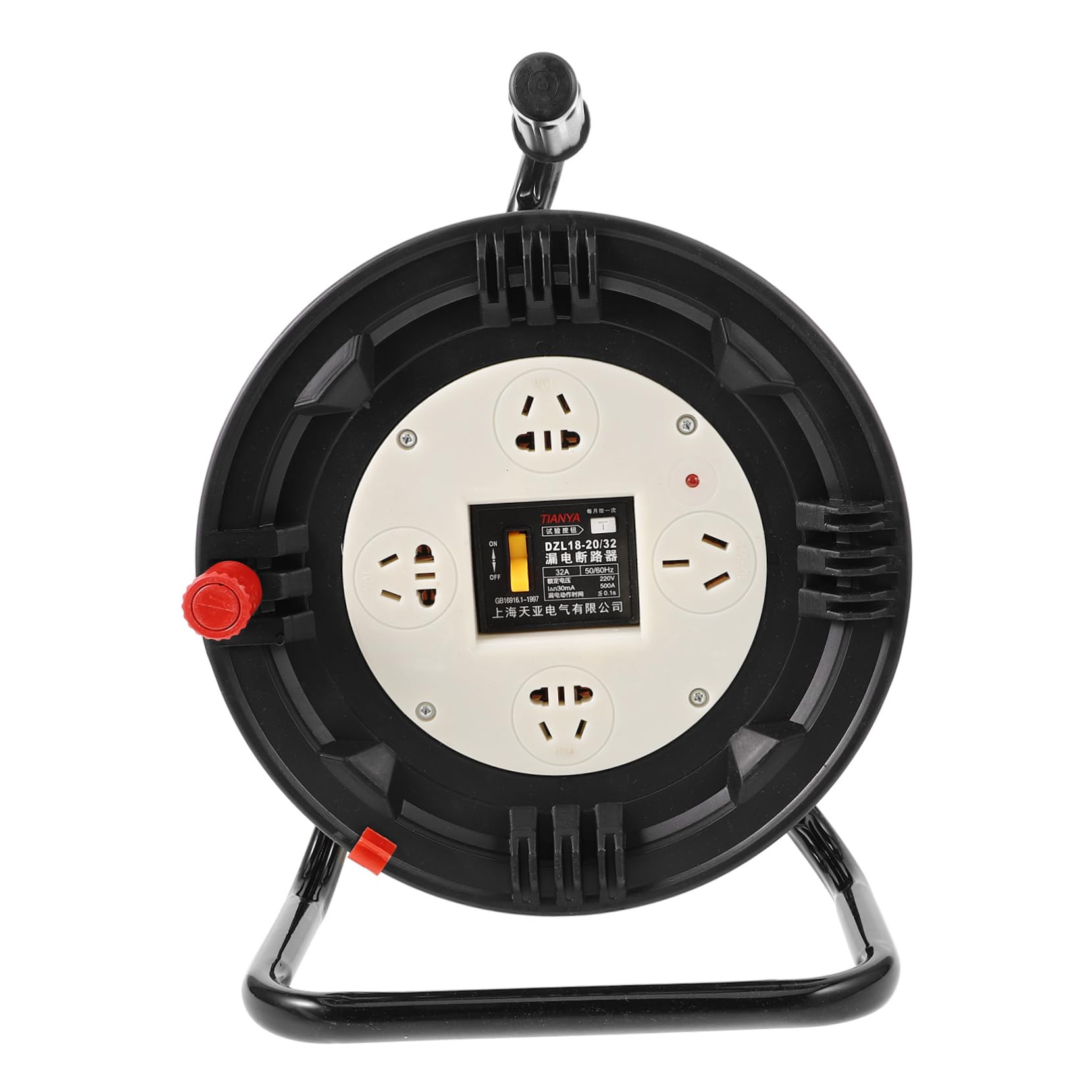 HEALLILY Wire Storage Tray Room Electric Cord Reels Cable Retract Hanging Winder Countertop Cord Mounted Extension Cord Management Kitchen Magnetic Organizers Plastic Black