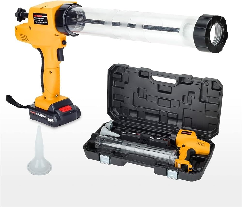 Cheffs 18V Electric Caulking Gun With 2 Batteries & Charger, Suitable For 10-20Oz (300-600Ml) Cartridges And Sausage Packs, Professional Cordless Caulk Gun For Caulking, Filling, Sealing