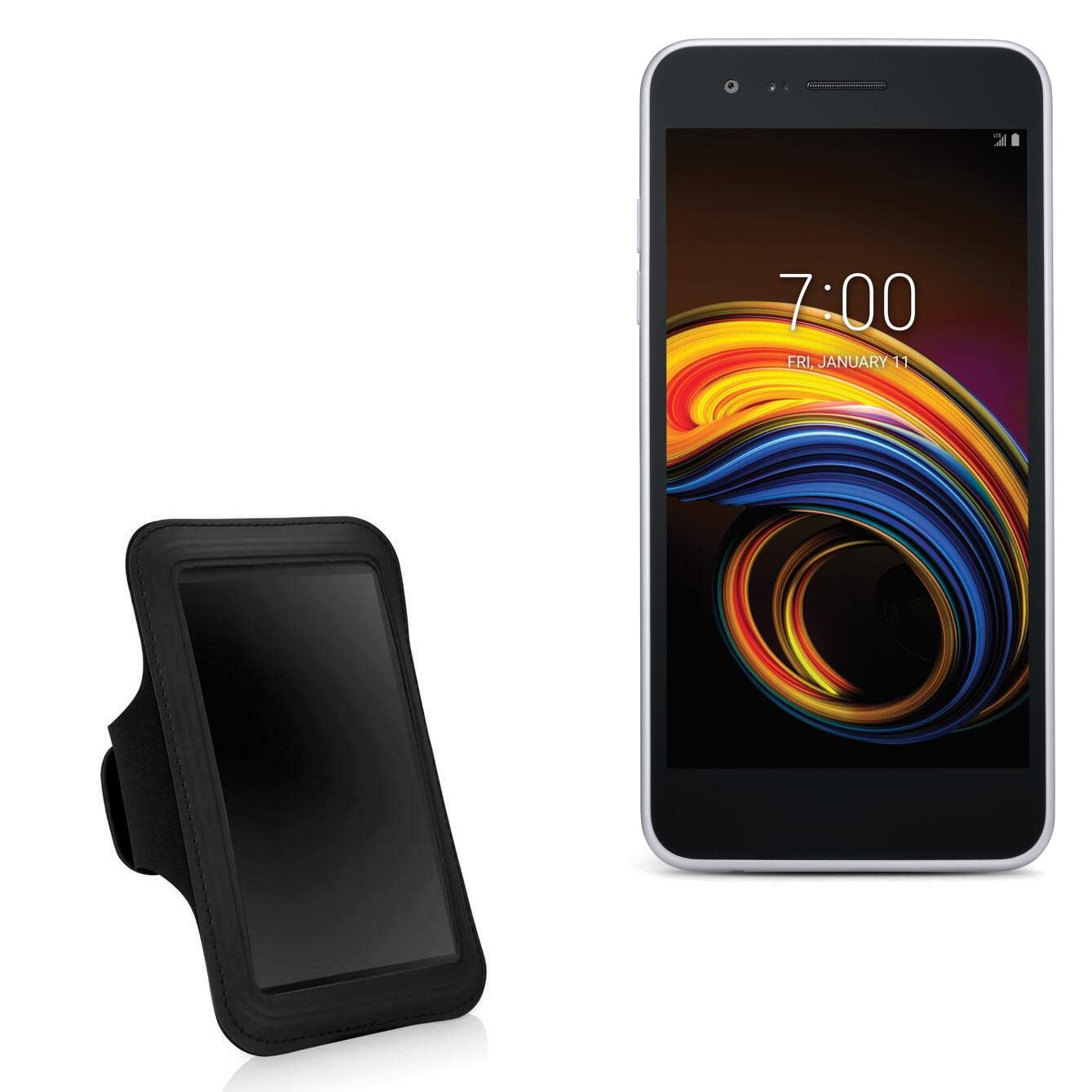 BoxWave Case Compatible with LG Tribute Empire - Sports Armband, Adjustable Armband for Workout and Running for LG Tribute Empire - Jet Black
