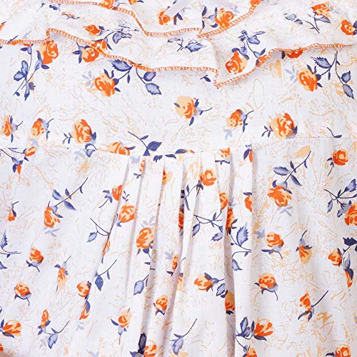 Image of Women's Cotton Block Print Knee Length Nighty