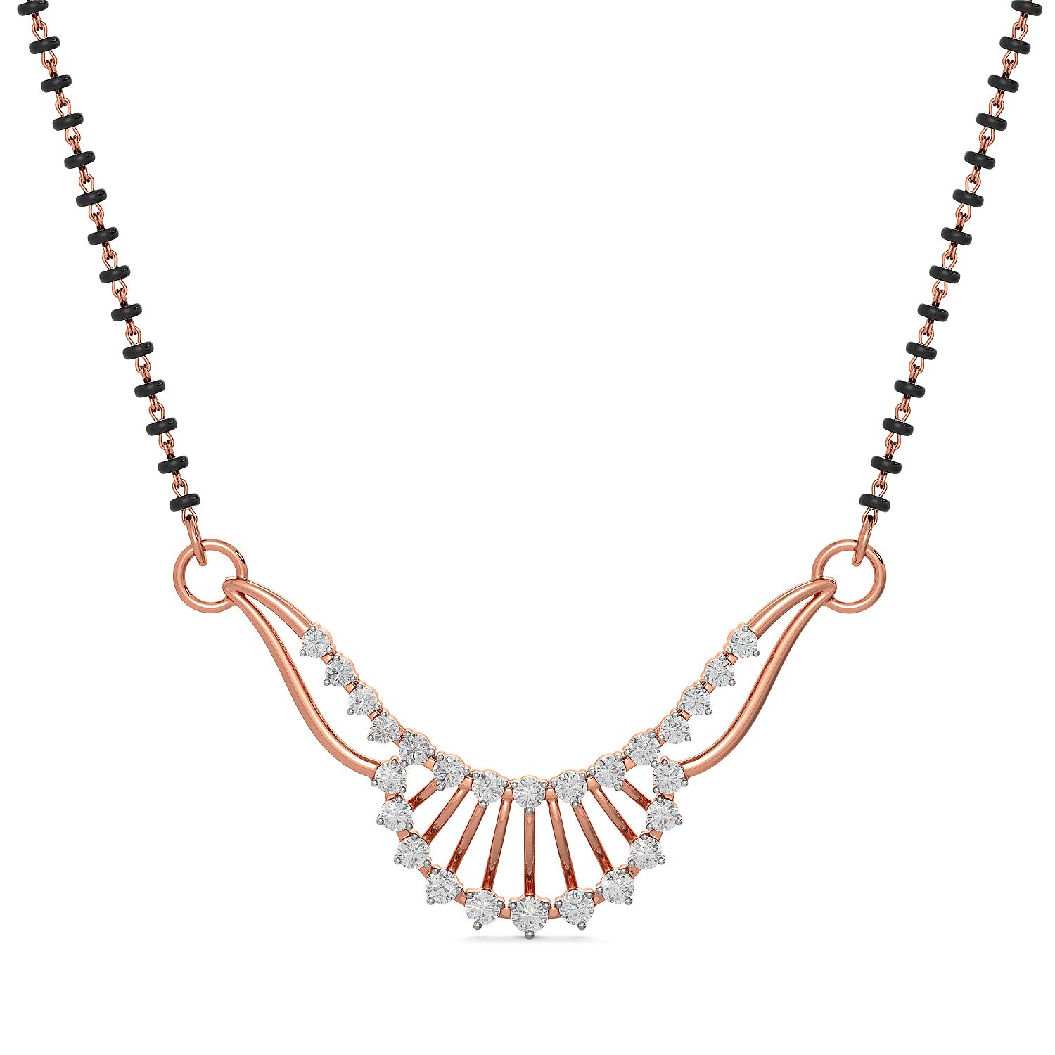 18k (750) Rose Gold and Diamond Mangalsutra for Women