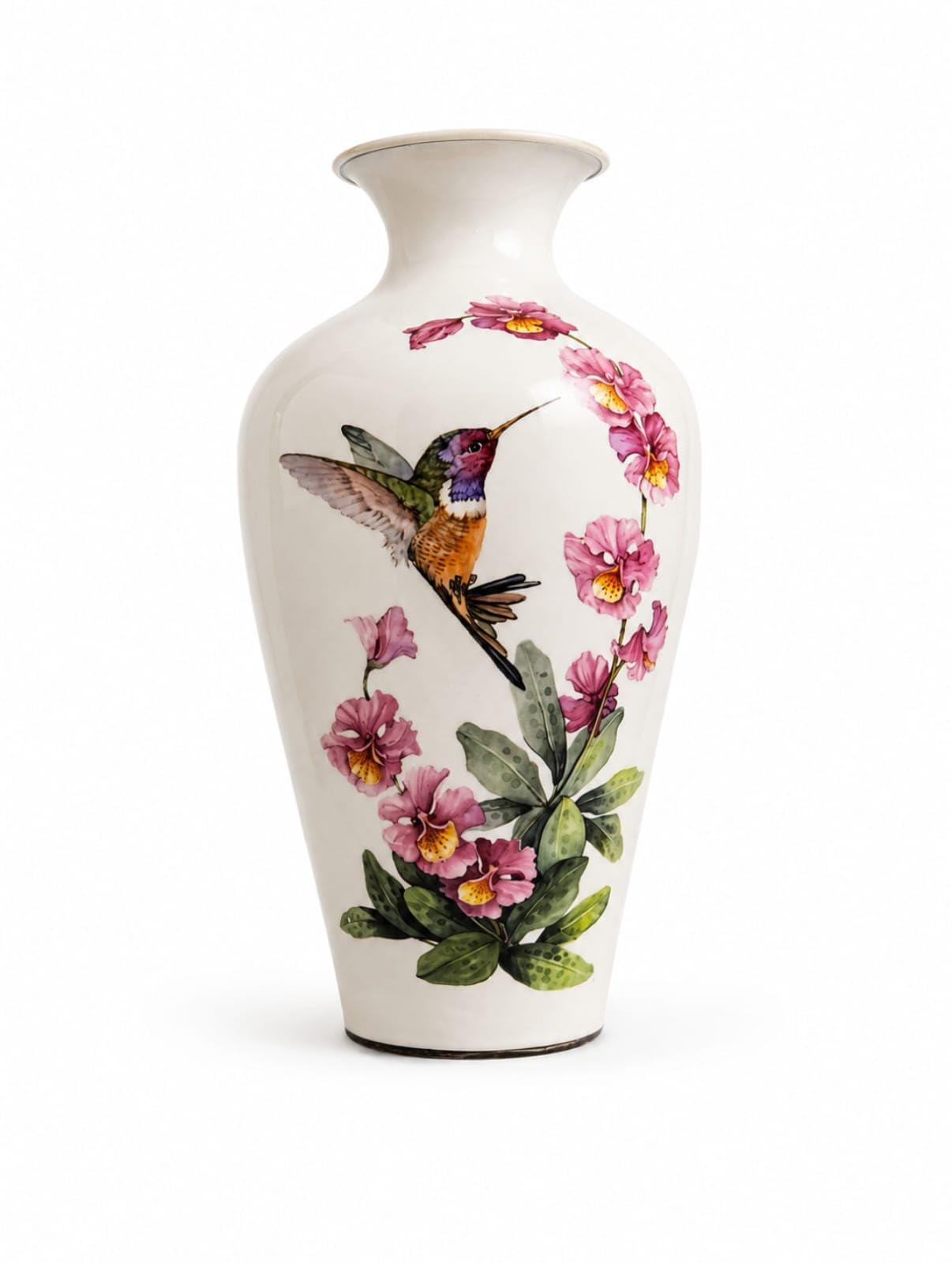 Metal Flower Vase for Home Decor Bedroom Living Room Office Wedding | Table Decorative Item for Festivals Birthday, White Jar Shape-image-45