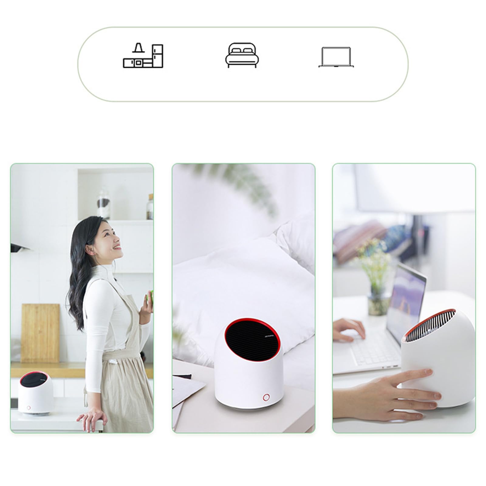 Purificatori d'aria da cucina Macchina di purificazione Piccolo detergente Deodorante da cucina Adatto per uso domestico Ufficio Auto Desktop Macchina purificatrice dell'aria