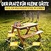 FRIEDO - 2in1 Kindersitzgruppe mit Matschtisch aus lackiertem Holz - Matschküche & Wasserspieltisch für den Garten - Gem. deutscher Standards geprüfte Kinder Gartenmöbel - Für Outdoor & Indoor Nutzung