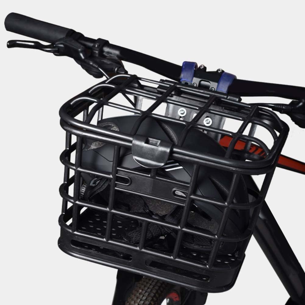 Fahrradkorb vorne mit sicherem Deckel, Mountainbike, Rennräder, große Kapazität, Aufbewahrungstasche, Pendeln, Einkaufen, Haustierreisen, für Schwarz