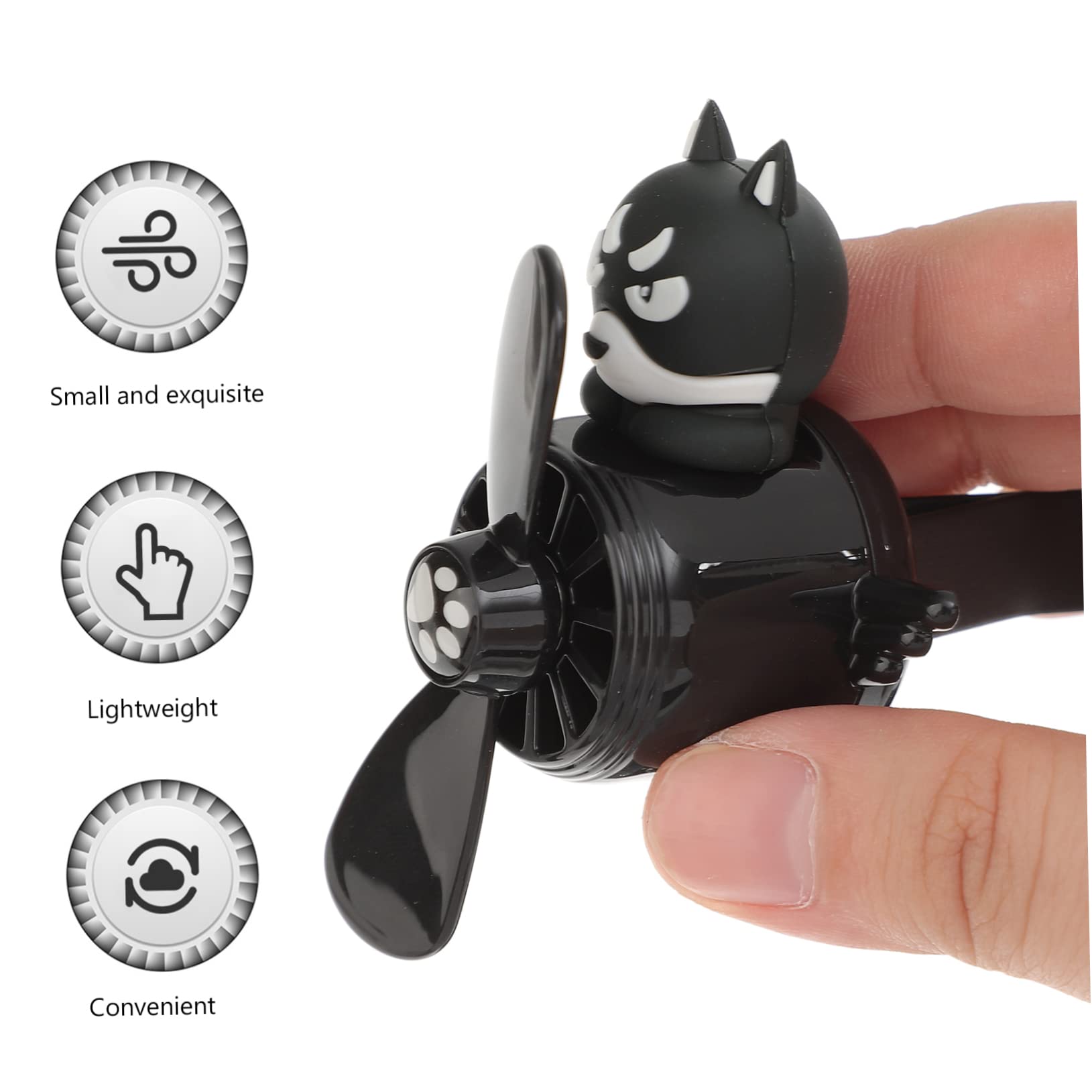 SHERCHPRY 5piezas Difusor De Aromaterapia Para Coche Diseño De Cartoon Ventilador De Aire Para Vehículos Aromatizante Adorable y Creativo Para Aliviar Estrés y Decoración Interior De