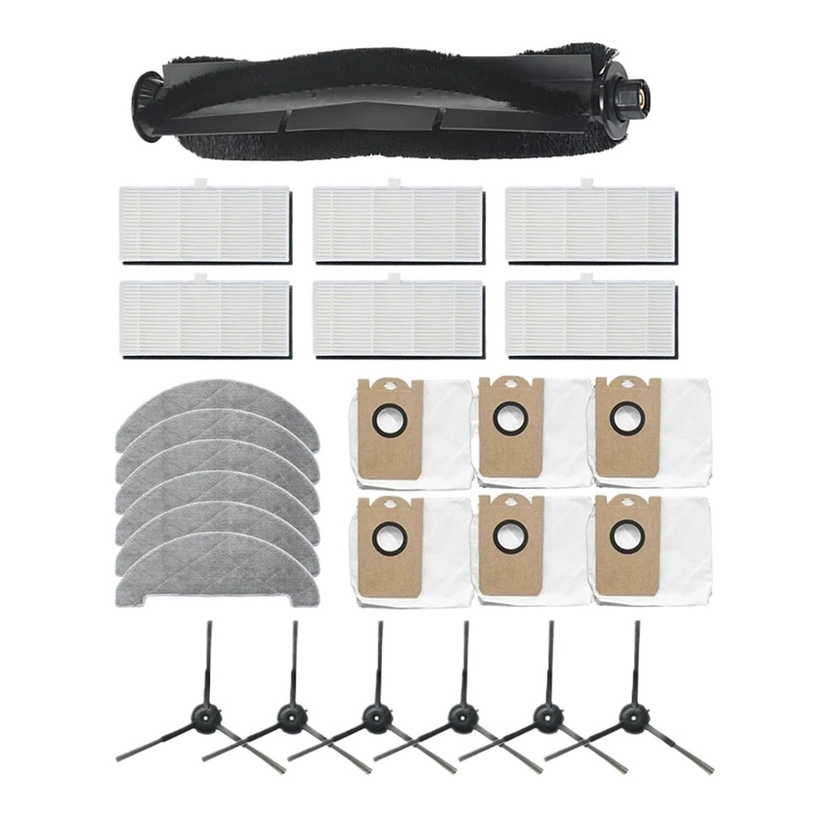 SteFik Piezas de Repuesto Cepillos rodantes Principales Cepillos Laterales Filtros Bolsas for el Polvo Trapos. Compatible con Accesorios for aspiradoras Viomi S9, Accesorios for el hogar Inteligente.