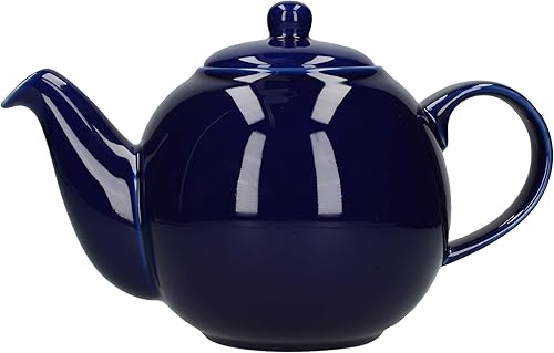 London Pottery Globo tetera con colador cerámica azul cobalto capacidad de 6 tazas 12 litros