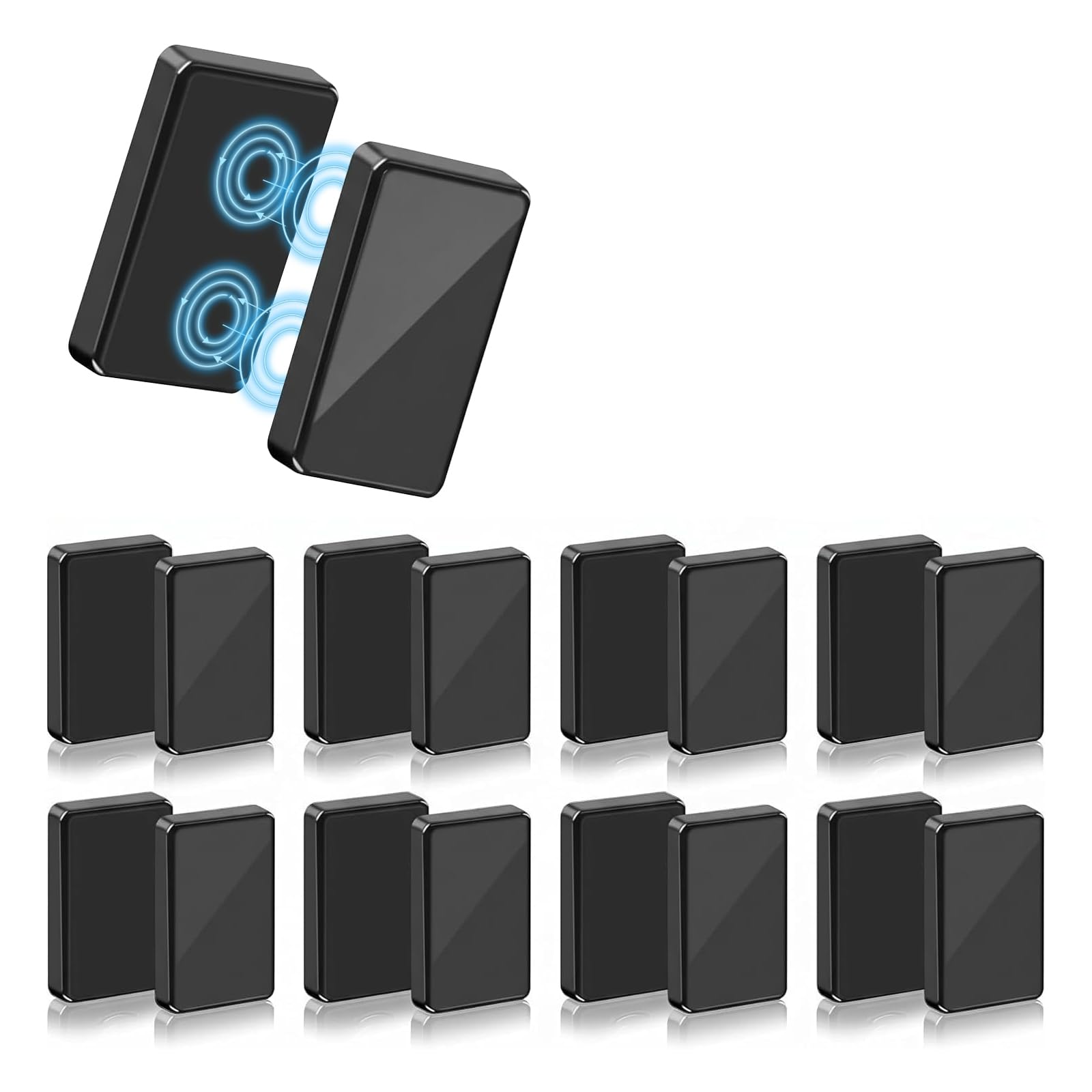 10 Paires Poids Magnetiques Rideau Douche Exterieur, 20 Pièces Aimants Rideau Noir 74g, Poids Plastique Imperméable pour Rideaux d'Extérieur, Tonnelle, Nappe, Anti-Vent