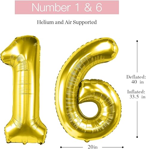 Miniatura 3 de Globos de 40 pulgadas, globos de 50 cumpleaños, decoraciones doradas de cumpleaños 50 para mujeres, él y ella, globos gigantes sucios 50 para