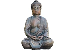 Alpine Corporation Meditating Buddha Statue - 15" Tall Indoor/Outdoor Décor
