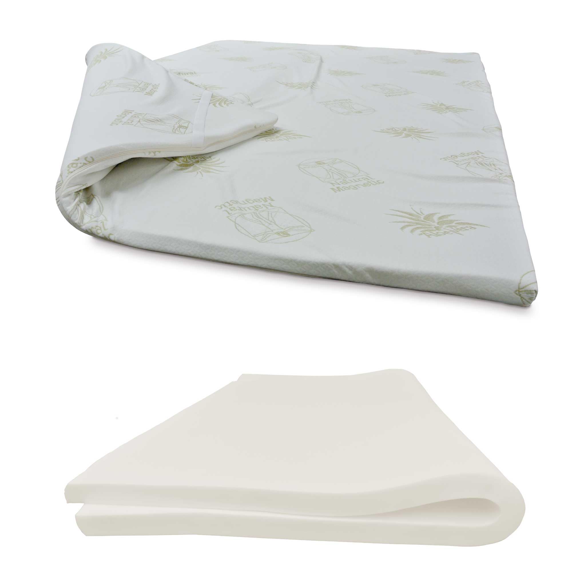 Baldiflex Emporio Correttore Materasso in Memory Topper Una Piazza e Mezza 120 x 200 h 7 - Fodera in Aloe Vera, SOFFICE