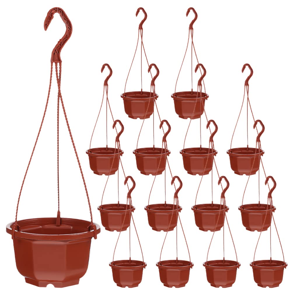 Cabilock 15 Stücke Hängeampel Kunststoff Hängetopf Für Pflanzen Blumenampel Blumentopf Hängend Blumenkorb Hängekorb Hängend Blumentöpfe Wand Für Innen Outdoor Garten Balkon