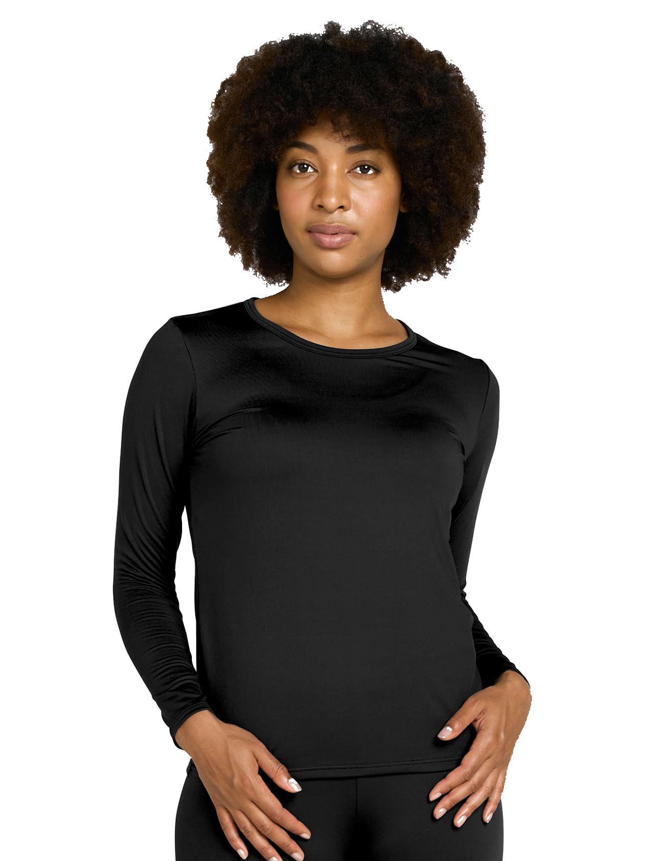 LAPASA Pacco da 2 o 1 Maglia Termica Donna Manica Lunga Fodera in Micro Pile - Pigiama Abbigliamento Intimo Canottiera Calda Elegante Elastica Traspirante Sportiva L15/L39/L42
