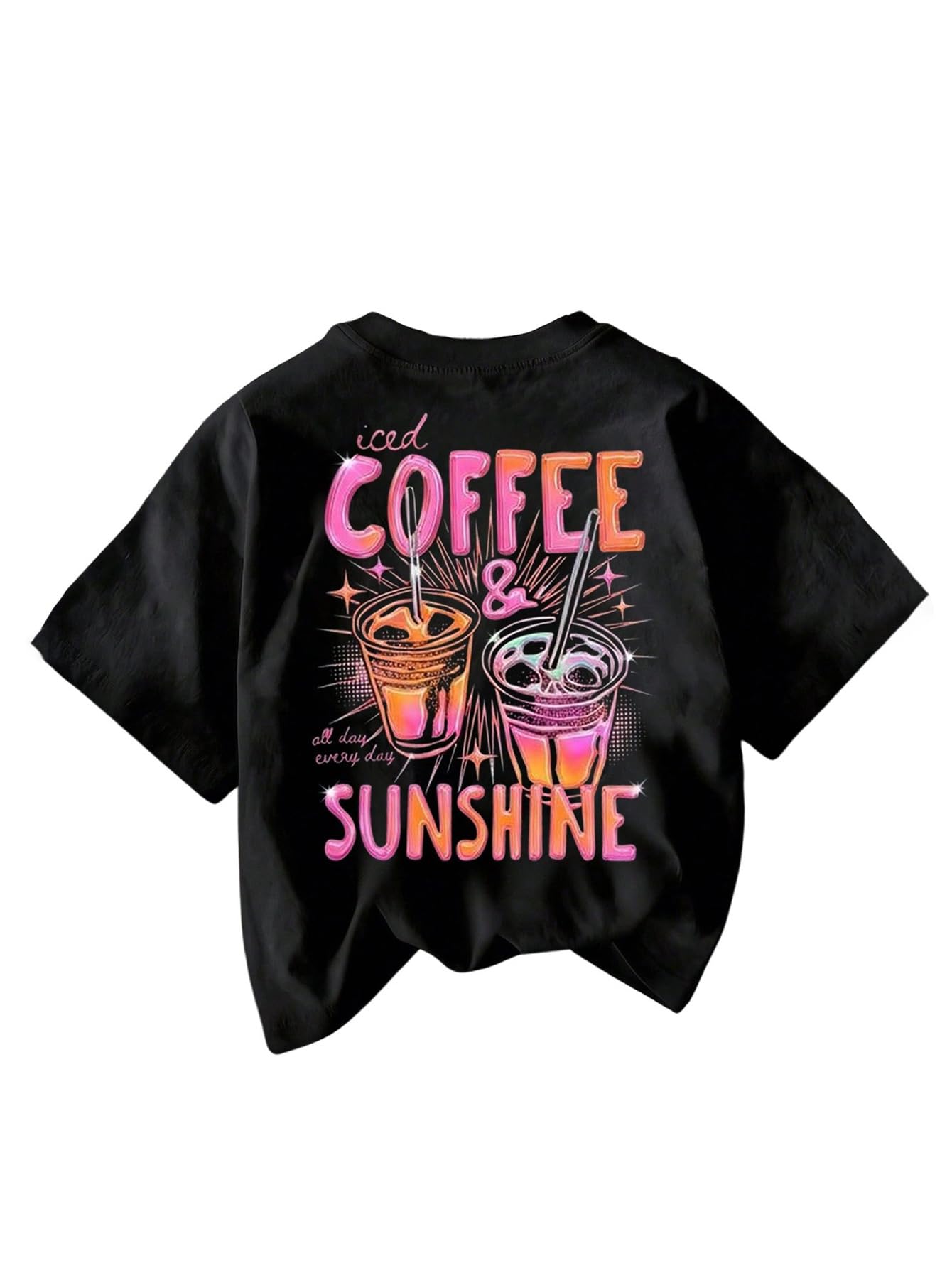 RoseSeek Women's Graphic Letter Tee Crew Neck Trendy Summer Vintage T Shirt