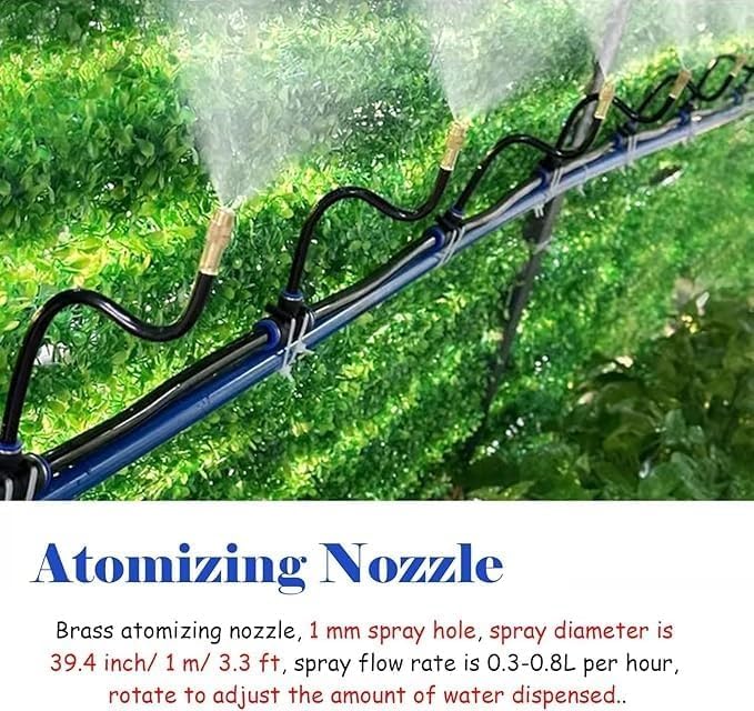 Automatic Drip Irrigation System Kit, 360° Adjustable Garden Watering System, Bendable Copper Sprayer for Efficient Plant Irrigation, Easy Setup Garden Equipment