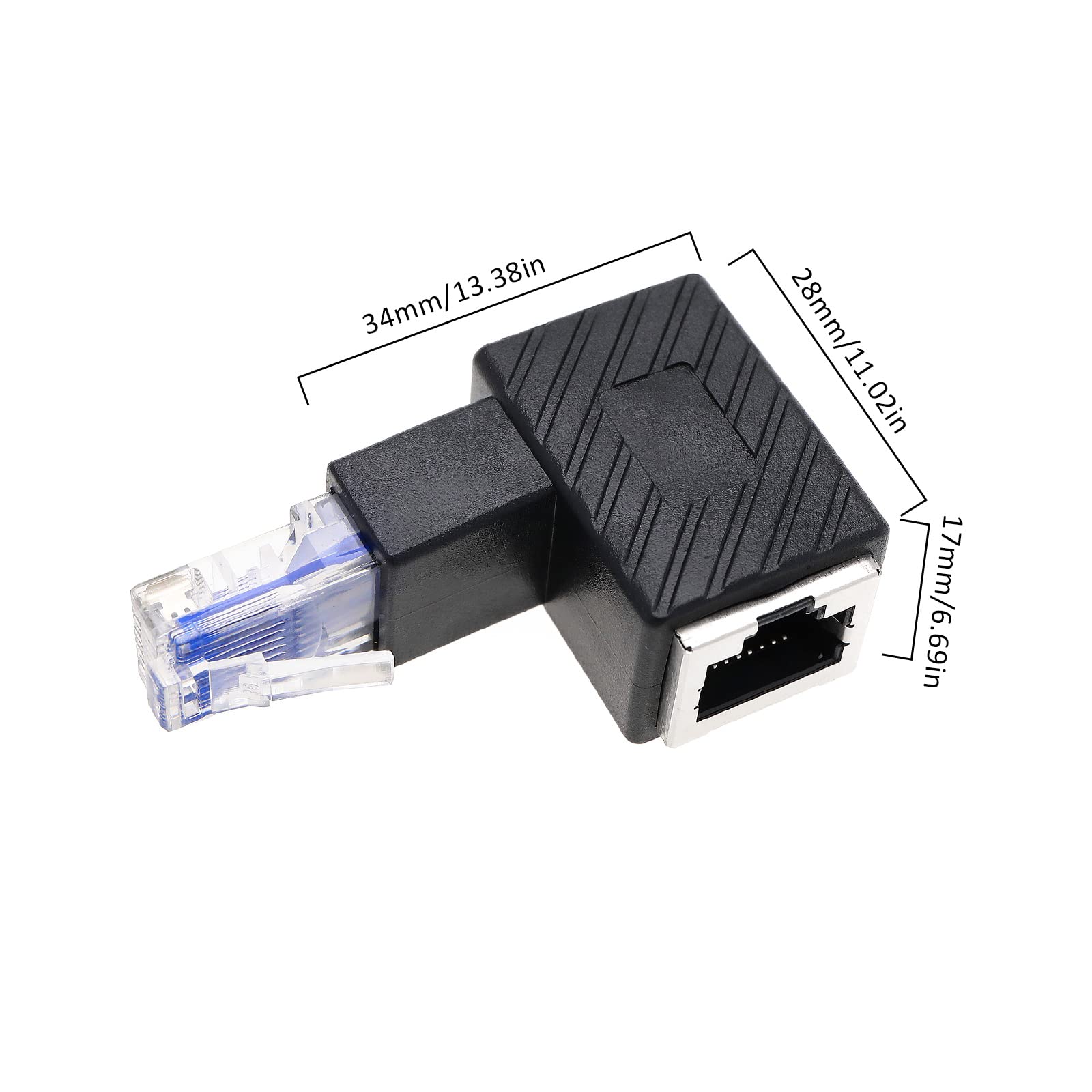Cat6 Utp Adaptateur RJ45 Coudé 90° Delock - Mâle Vers Femelle Cat.6 Câblage Réseau Espaces Serrés