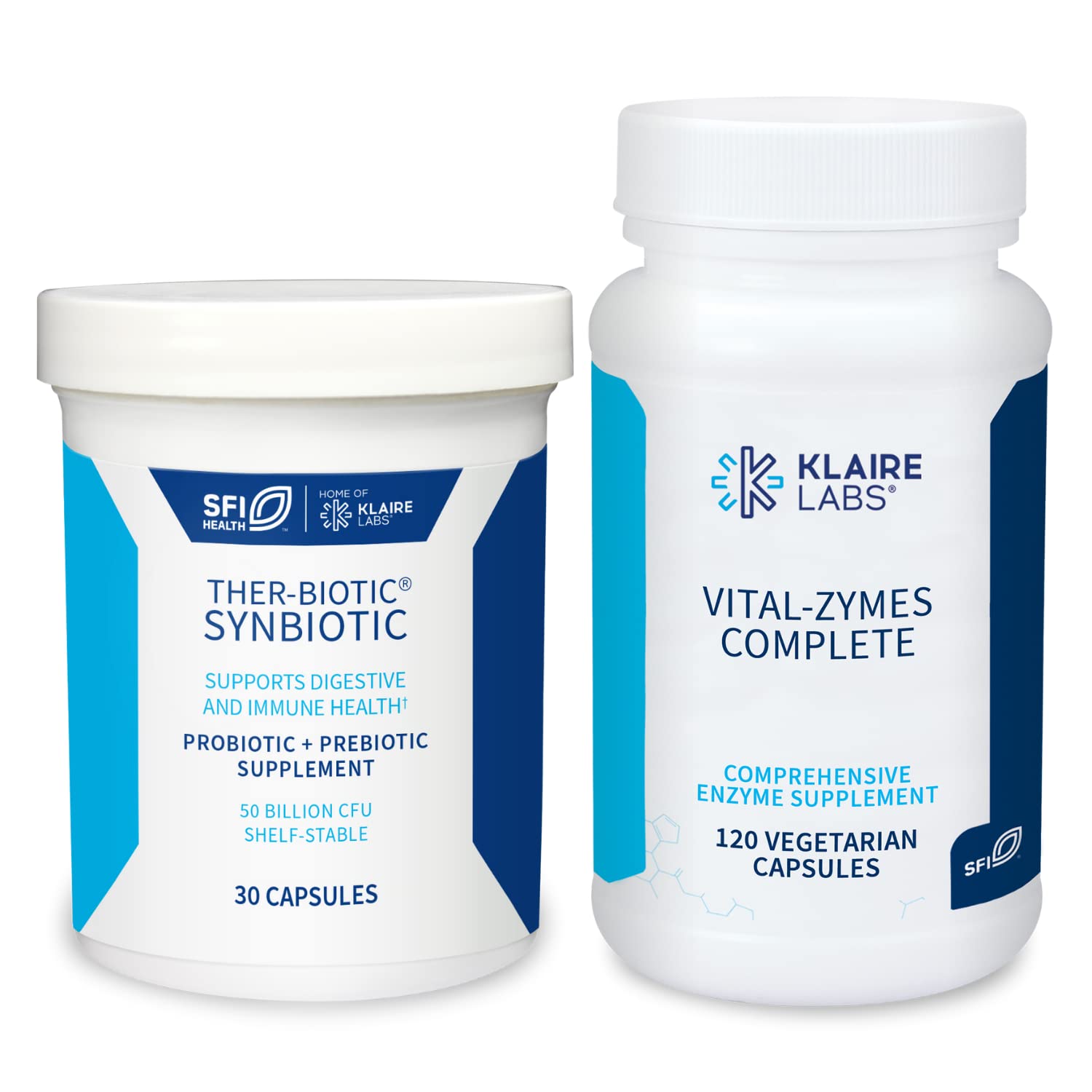 Buy Klaire Labs TherBiotic Synbiotic Probiotic (30 s) + VitalZymes