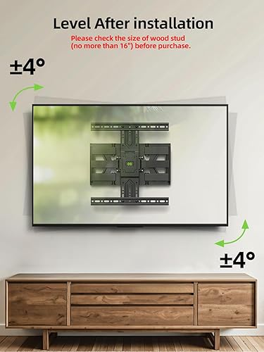 Miniatura 5 de USX MOUNT Soporte de pared para TV ultradelgado de 37 a 75 pulgadas, soporte giratorio e inclinado, soporte de movimiento completo de perfil bajo