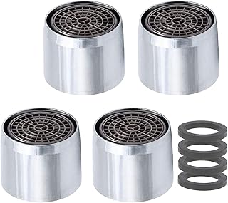 4 Pack Tap Aerator M18/M20/M22/M24/M28, Water Saver Tap Filter Nozzle Faucet Aerator Replacement Parts - Internal Thread (M22)