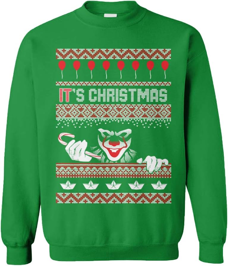 Tcombo It's Christmas - Creepy Clown Xmas Christmas Unisex Crewneck Sweatshirt