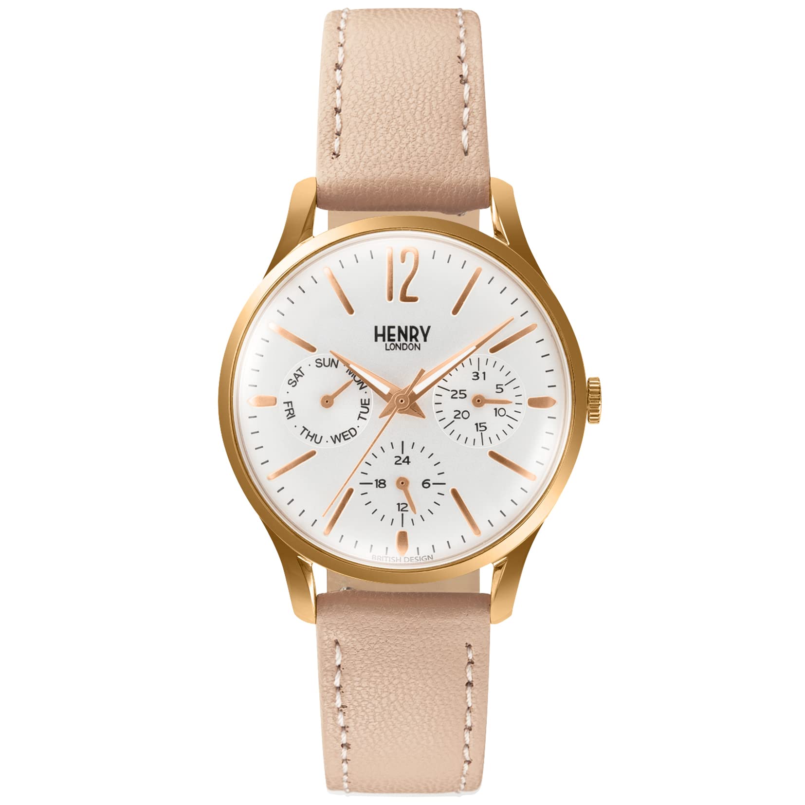 Amazon.co.jp: [ヘンリーロンドン] 腕時計 APPLE LEATHER ホワイト 