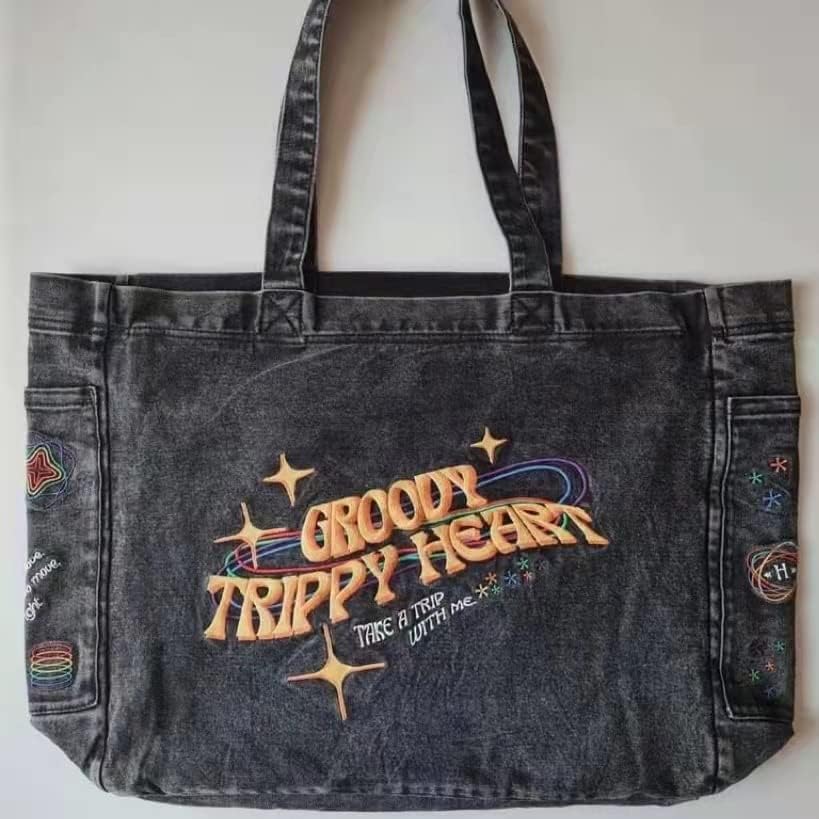 Bolso bandolera casual para mujer en denim bordado miniatura 5