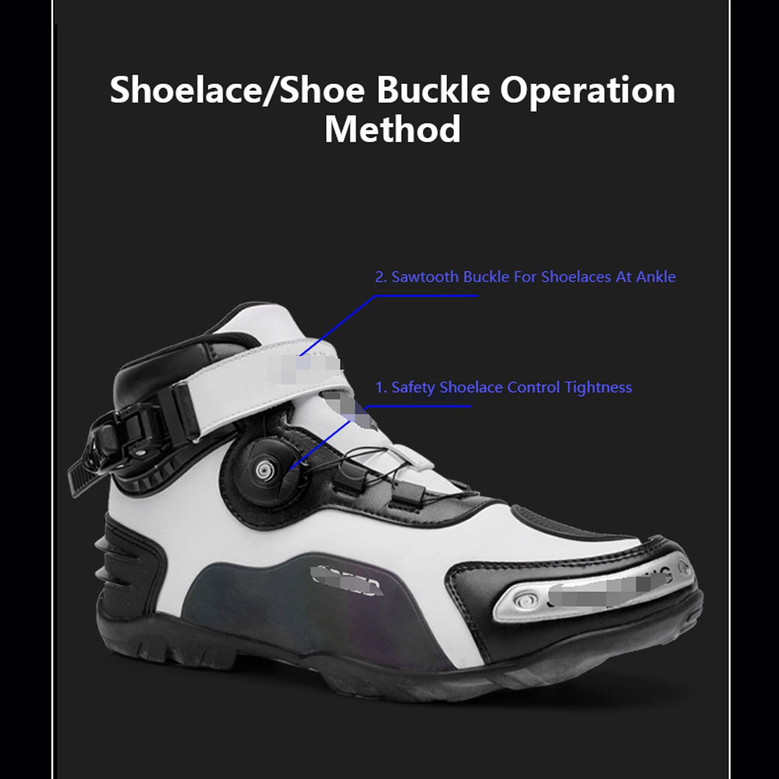 Botte Moto Cross Chaussure Moto Femme Chaussures De Protection De Motocross AntidéRapantes Respirantes Semelle en Caoutchouc ComplèTe Homme Et Femme
