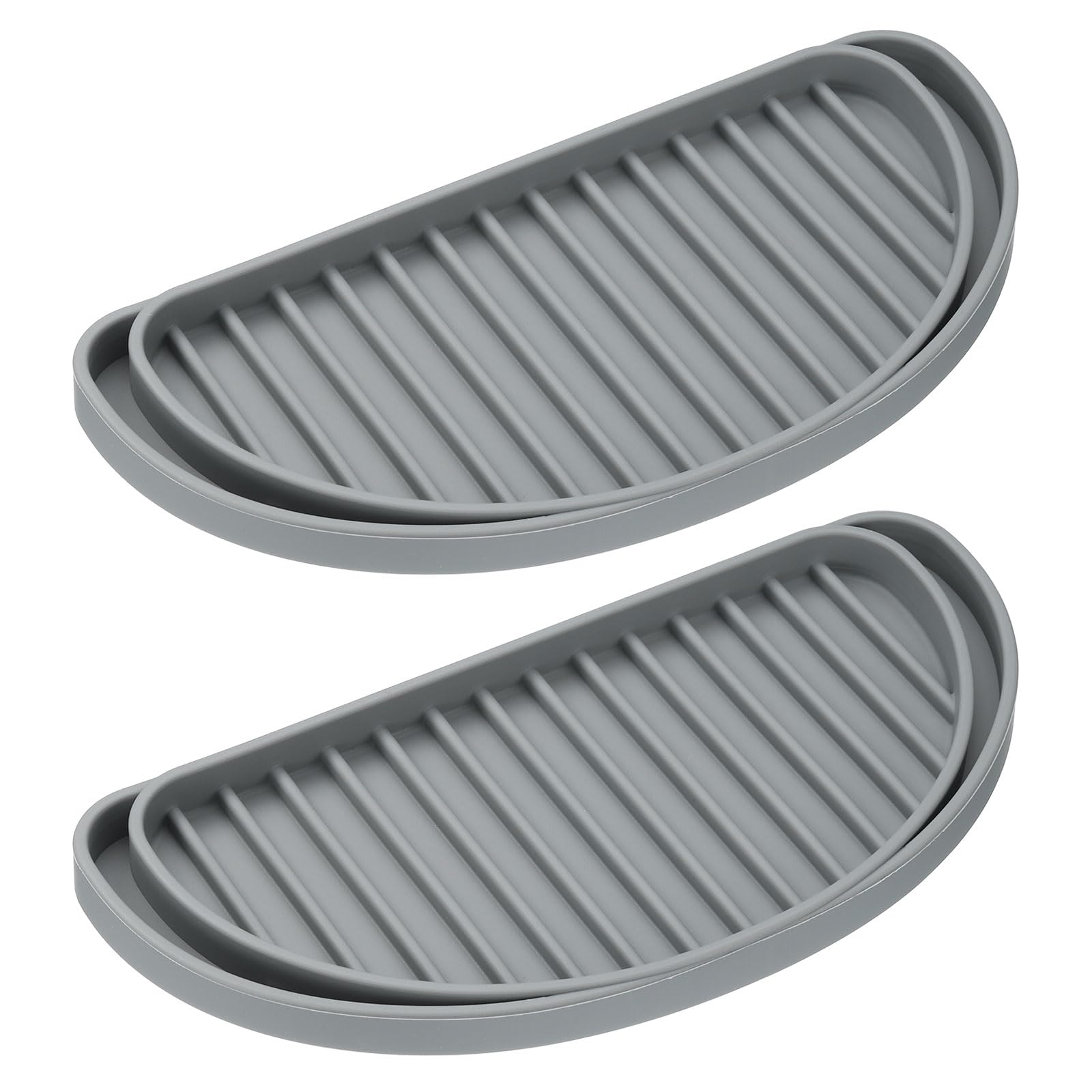 uxcell 2 Pack Refrigerator Drip Catcher, Silicone Mini Fridge Drip Tray