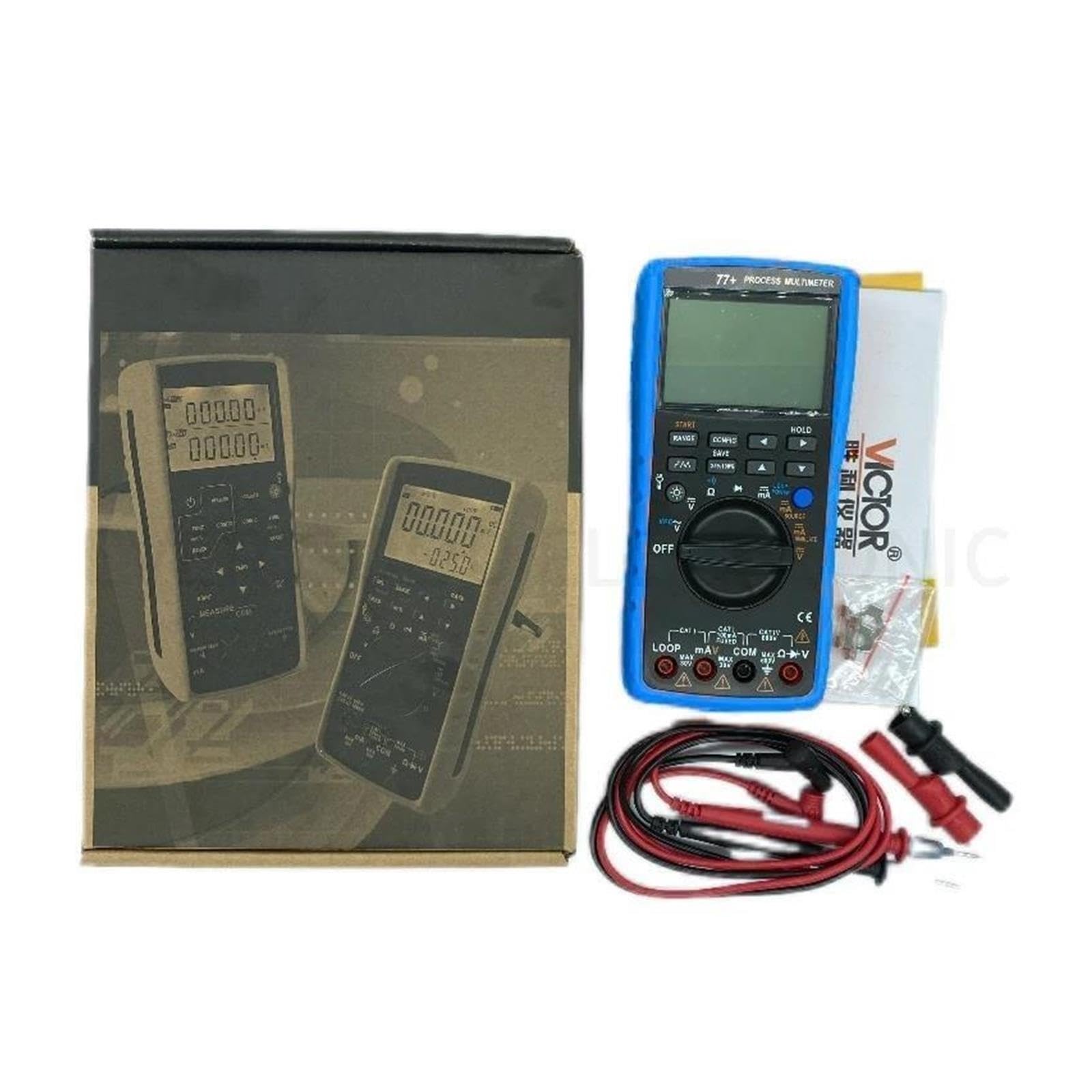 77+ Digital Multimeter 2 In 1 4-20mA Signal Output Multimeter Process Signal Source 0.5% Accuracy 22mA 24V Source Per principianti fai da te