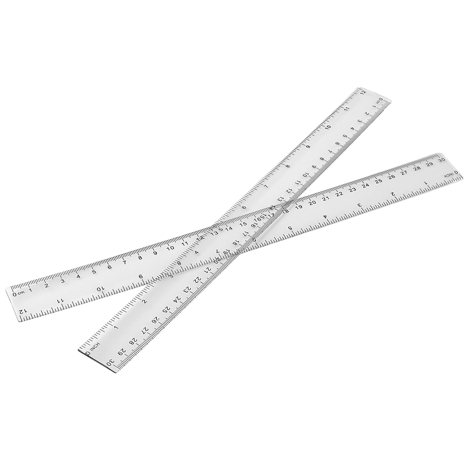 KEILEOHO Transparente Kunststoff-Lineale, 30 cm, Messwerkzeug für Büro und Zuhause, 200 Stück